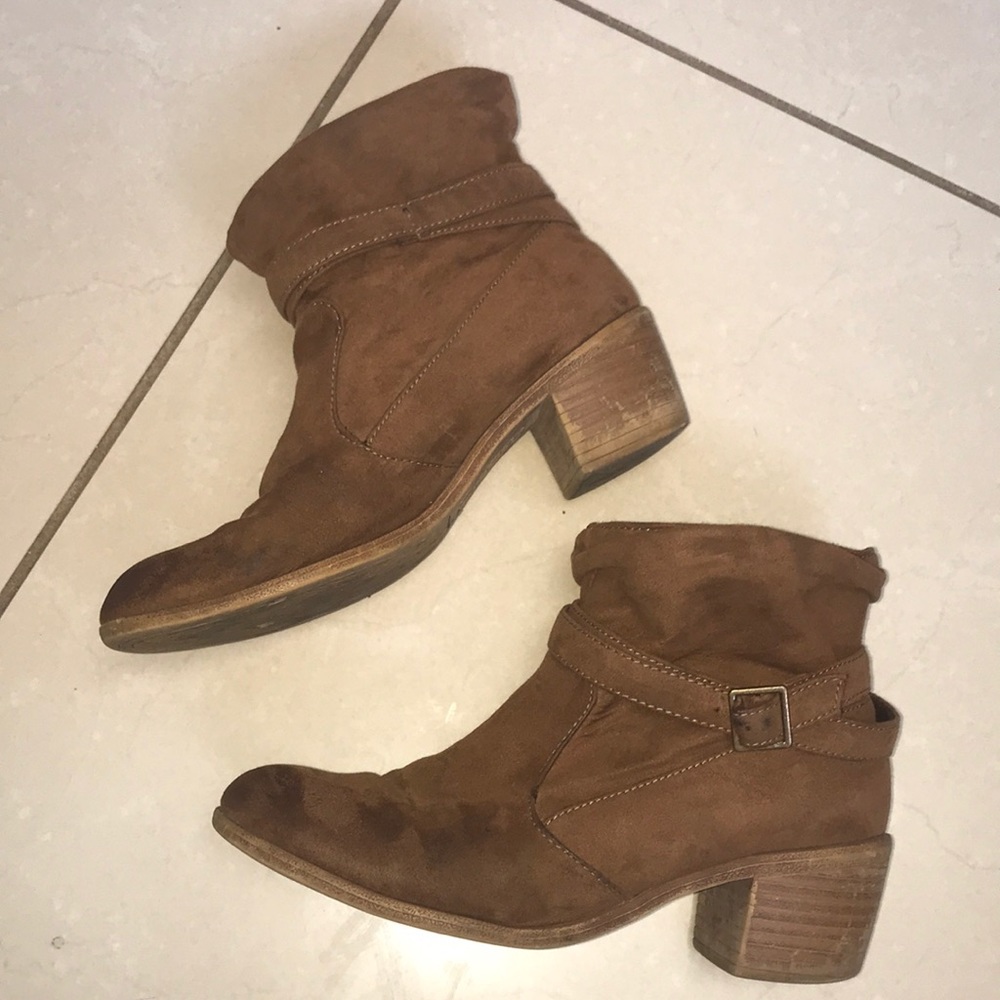 Tan booties
